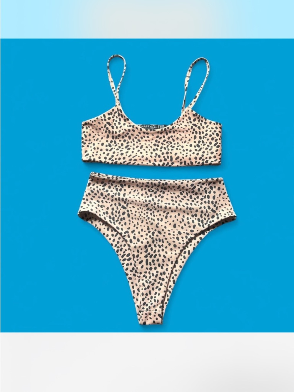 Nasty Gal 2-Piece Leopard Print High-Waist Bikini Set 6